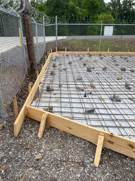 Steel reinforcement inside slab formwork